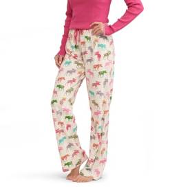 Hatley Damen Jersey Pajama Pants Pyjamaunterteil, Gemusterter Elch, X-Large von Hatley