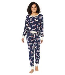 Hatley Damen Langärmliges Pyjama-Set Pyjamaset, Bandana Labs, 32 von Hatley