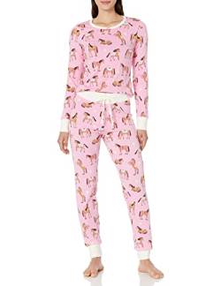 Hatley Damen Langärmliges Pyjama-Set Pyjamaset, Country Horses, 42 von Hatley