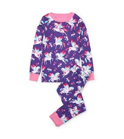 Hatley Girl's Lange Schlafanzüge Long Sleeve Pyjama Pajama Set, Purple, 7 Jahre von Hatley