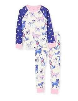 Hatley Girl's Lange Schlafanzüge Raglan Sleeve Pyjama Pajama Set, White, 4 Jahre von Hatley