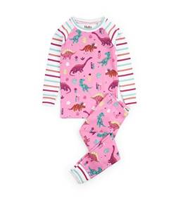 Hatley Girl's Organic Cotton Long Sleeve Printed Pyjama Pajama Set, (Darling Dinos), (Herstellergröße: 12 Jahre) von Hatley