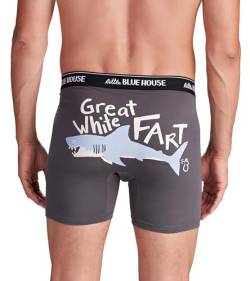 Hatley Herren Joke Boxers Boxershorts, Großer weißer Furz, X-Large von Hatley