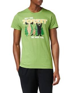 Hatley Herren T-Shirt mit Grafik Pyjamaoberteil, Möge der Wald mit dir Sein, XXL von Hatley