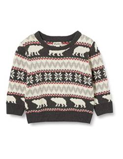 Hatley Jungen Crew Neck Sweater Pullover, Eisbär Fair Isle, 4 Jahre von Hatley