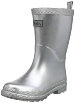 Hatley Mädchen Printed Wellington Rain Boots Gummistiefel, Grau (Silver Shimmer 020) von Hatley