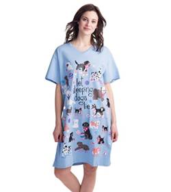 Little Blue House by Hatley Damen Sleepshirts Nachthemd, Lila (Let Sleeping Dogs Lie), One Size von Hatley