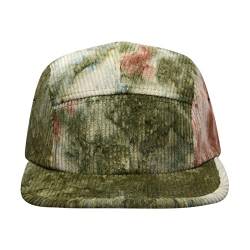 Hatphile: 5-Panel-Camper-Hut | mehrfarbige, einzigartige Designs | Kappen für Männer und Frauen | groß oder XL | verstellbar, Grünbrauner Kordsamt, 7 1/4 / 7 3/8 von Hatphile