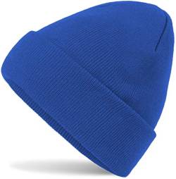 HatStar Wintermütze | Damen Beanie Mütze | Herren Feinstrick Beanie | für Frauen Männer Unisex | Cuffed Hats Weich & Warm (Bright royal) von Hatsatar