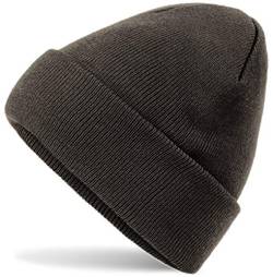 HatStar Wintermütze | Damen Beanie Mütze | Herren Feinstrick Beanie | für Frauen Männer Unisex | Cuffed Hats Weich & Warm (Charcoal) von Hatsatar