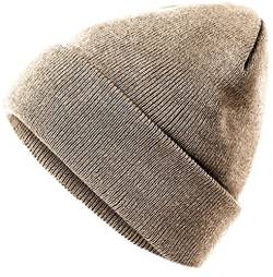 HatStar Wintermütze | Damen Beanie Mütze | Herren Feinstrick Beanie | für Frauen Männer Unisex | Cuffed Hats Weich & Warm (Heather Oatmeal) von Hatsatar