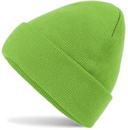 HatStar Wintermütze | Damen Beanie Mütze | Herren Feinstrick Beanie | für Frauen Männer Unisex | Cuffed Hats Weich & Warm (Lime Green) von Hatsatar