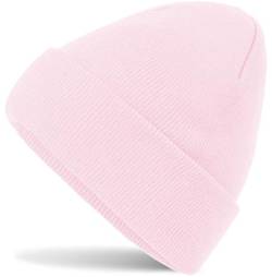 HatStar Wintermütze | Damen Beanie Mütze | Herren Feinstrick Beanie | für Frauen Männer Unisex | Cuffed Hats Weich & Warm (Pastel pink) von Hatsatar