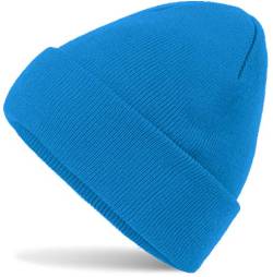 HatStar Wintermütze | Damen Beanie Mütze | Herren Feinstrick Beanie | für Frauen Männer Unisex | Cuffed Hats Weich & Warm (Saphire Blue) von Hatsatar