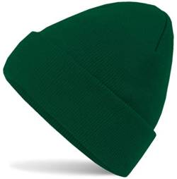 HatStar Wintermütze | Damen Beanie Mütze | Herren Feinstrick Beanie | für Frauen Männer Unisex | Cuffed Hats Weich & Warm (bottele Green) von Hatsatar