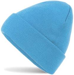 HatStar Wintermütze | Damen Beanie Mütze | Herren Feinstrick Beanie | für Frauen Männer Unisex | Cuffed Hats Weich & Warm (surf Blue) von Hatsatar