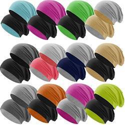 Hatstar® Bicolor Slouch Long Beanie Mütze | leicht und weich | für Damen und Herren | Übergangsmütze für Frühling und Sommer (Zwei-farbig | Bicolor grün-schwarz) von Hatstar