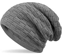 Hatstar Warme gefütterte Feinstrick Damen Beanie Herren Mütze | mit Flecht Muster und sehr weichem Fleece Innenfutter | Unisex Wintermütze weich & warm (11 | Hellgrau) von Hatstar