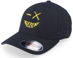 Hatstore Crazy Smiley Yellow/Black Flexfit Cap - Grösse: XL/XXL - (61-64 cm) von Hatstore