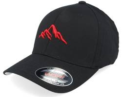 Hatstore Mountain 3D Black Flexfit Cap - Grösse: L/XL - (58-61 cm) von Hatstore