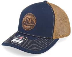 Hatstore Mountain and Eagle Brown Patch Navy/Caramel Trucker Cap - Grösse: One Size - (55-60 cm) von Hatstore