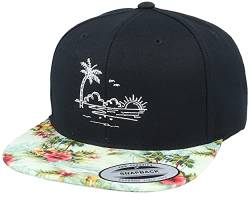 Hatstore Palm Beach Sunset Black/Floral Mint Snapback Cap - Grösse: One Size - (55-60 cm) von Hatstore