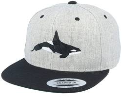 Hatstore Paper Orca Heather Grey/Black Snapback Cap - Grösse: One Size - (55-60 cm) von Hatstore