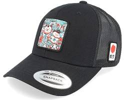 Hatstore Tokyo Maneki-Neko Retro Black Trucker Cap - Grösse: One Size - (55-60 cm) von Hatstore