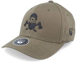 Hatstore Wild Life Axe Logo Olive Flexfit Cap - Grösse: L/XL - (58-61 cm) von Hatstore