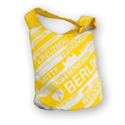 HAUPTSTADTKOFFER Umhängetasche Berlin Taschen 17 Liter Mehrfarbig (Weiß/Gelb) HK-B12260-M von Hauptstadtkoffer