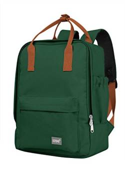 blnbag U3 - kleiner Rucksack mit Fronttasche, kleines Handgepäck Backpack für Ryanair, leichter Tagesrucksack, Daypack Damen und Herren, 10 Liter, Waldgrün von Hauptstadtkoffer
