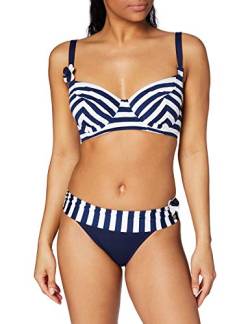 Haute Pression Damen Bikini-Set Y8013, Gr. 50 (Herstellergröße: 52D), Blau (rayé Marine) von Haute Pression