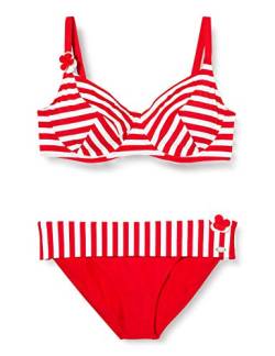 Haute pression Damen Bikini-Set Y8013, Rot (Rayé Rouge), 42(Herstellergröße: 44D) von Haute Pression