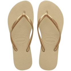 Havaianas Damen Slim Flip Flop Sandale, (Sandgrau/Hellgold.), 35/36 EU von Havaianas