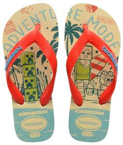 Havaianas Herren Kinder Minecarft Flipflop, Beige Orange von Havaianas