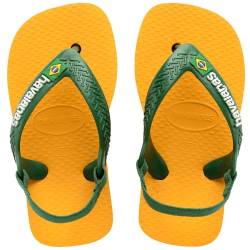 Havaianas Unisex Baby Brasil Logo II Flipflop, Pop Yellow/Amazon, 21 EU von Havaianas