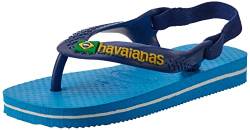 Havaianas Unisex Baby Brasil Logo Ii Turquoisenavy Blue Flip-Flop, Türkis Marineblau, 19 (BR)/ 21 (EU) von Havaianas