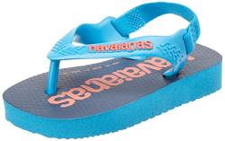 Havaianas Unisex Baby Logomania Flipflop, 4145795, Turquoise, 17/19 von Havaianas