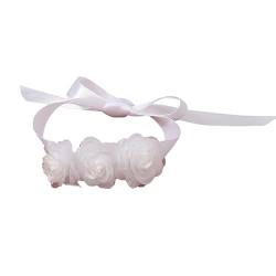 Haveratio Elegantes Stoff-Armband für Hochzeit, Braut, Brautjungfer, Seidenband, Blumen-Armreif, zartes handgefertigtes Blumen-Armband von Haveratio