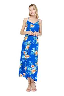 Damen Hawaii-Kleid Luau Hibiskus Blau Maxi Sweetheart - Blau - XX-Large von Hawaii Hangover