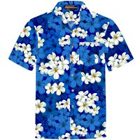 Hawaiihemdshop.de Hawaiihemd Hawaiihemdshop Hawaii Hemd Herren Baumwolle Kurzarm Blüten Shirt von Hawaiihemdshop.de