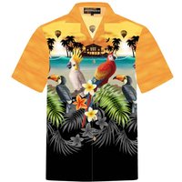 Hawaiihemdshop.de Hawaiihemd Hawaiihemdshop Hawaii Hemd Herren Baumwolle Kurzarm Papageien von Hawaiihemdshop.de