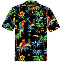 Hawaiihemdshop.de Hawaiihemd Hawaiihemdshop Hawaii Hemd Herren Baumwolle Kurzarm Papageien von Hawaiihemdshop.de