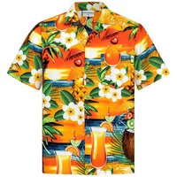 Hawaiihemdshop.de Hawaiihemd Hawaiihemdshop Hawaii Hemd Herren Baumwolle Kurzarm Strand Shirt von Hawaiihemdshop.de