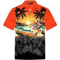 Hawaiihemdshop.de Hawaiihemd Hawaiihemdshop Hawaii Hemd Herren Baumwolle Kurzarm Strand Shirt von Hawaiihemdshop.de