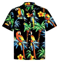 Hawaii Hemd Männer Baumwolle Größe S - 8XL Herren Hawaiihemd Kurzarm Papageien von Hawaiihemdshop
