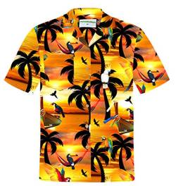 Hawaii Hemd Männer Baumwolle Größe S - 8XL Herren Hawaiihemd Kurzarm Papageien von Hawaiihemdshop