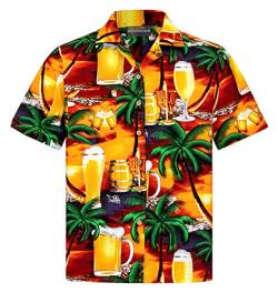 Hawaiihemdshop Hawaiihemd | Herren | Baumwolle | Größe S - 8XL | Alkohol | Bier | Cocktails | Mehrere Versionen | Kurzarm | Hawaiihemden | Beach | Aloha | Kokosnuss-Knöpfe | Hawaii Hemd von Hawaiihemdshop