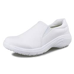 Hawkwell Damen Leichte Komfort Krankenschwester Schuhe rutschfeste Stillschuhe,Weiß EU 36 von Hawkwell