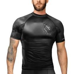 Hayabusa Geo Short Sleeve Rashguard - Zwart, Grijs XL von Hayabusa